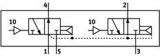 Festo 2x3/2 NO Vanne Pneumatique Monostable Taille 26mm ISO 15407-1 900l/min - 546712