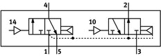 Festo 2x3/2 NO/NC Vanne Pneumatique Monostable Taille 18mm ISO 15407-1 400l/min - 546723