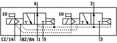 Festo 2x3/2 NO Monostable Électrovanne À Air G1/8 580L/Min - 8023567