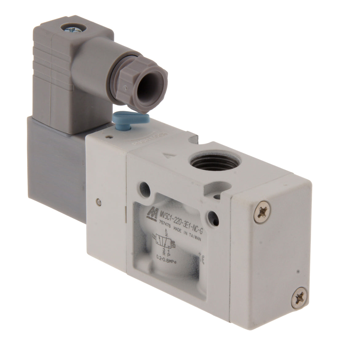 NPT 1/4'' 24V DC 3/2-Way NC Électrovanne 2-8bar MVSC1