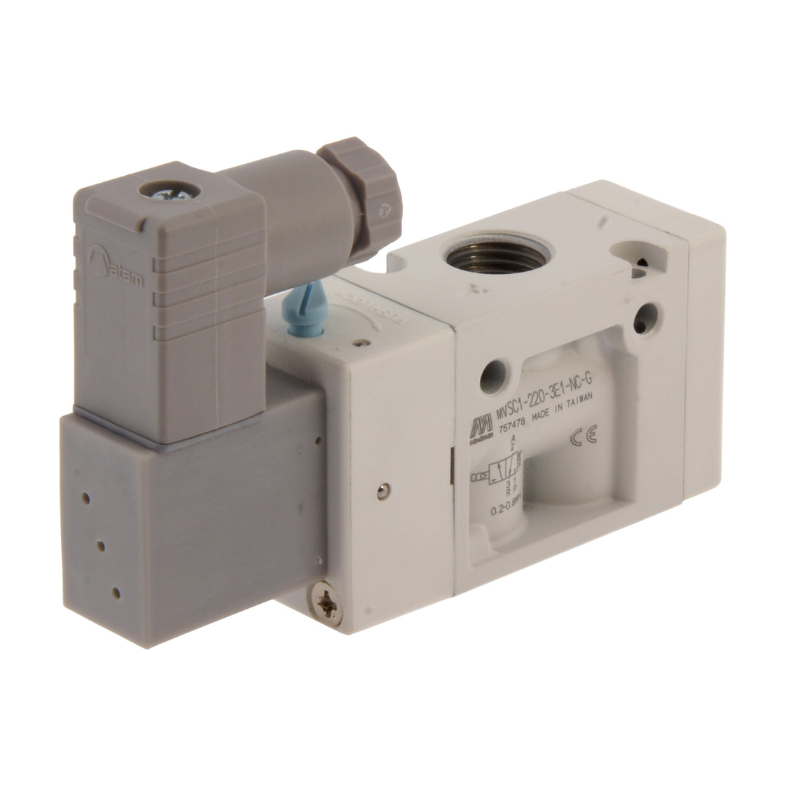 NPT 1/4'' 24V DC 3/2-Way NC Électrovanne 2-8bar MVSC1