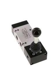 5/3 G1/4'' Centre de pression Détente de valve à levier manuel -0.95-10bar/-13.2-140psi