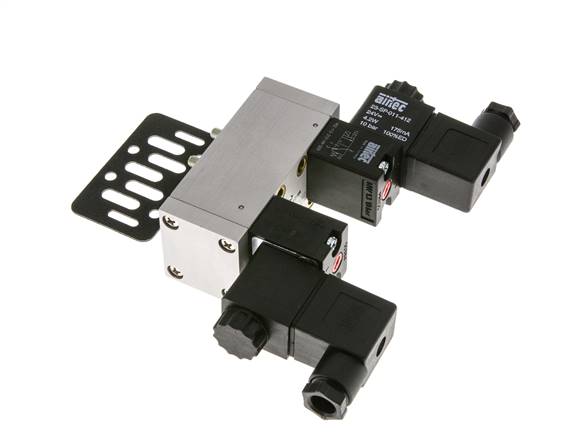 5/3 ISO 5599-1 Electrovanne centrale d'échappement 48V DC 3-10bar/42-140psi Airtec