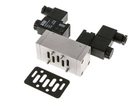 5/3 ISO 5599-1 Electrovanne centrale d'échappement 48V DC 3-10bar/42-140psi Airtec
