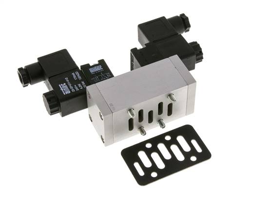 5/3 ISO 5599-1 Electrovanne à centre fermé 12V DC 3-10bar/42-140psi Airtec