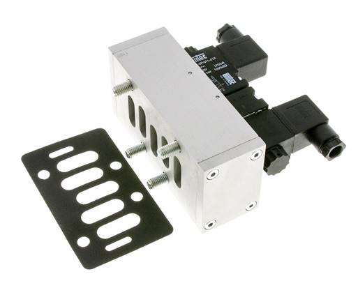 5/3 ISO 5599-3 Electrovanne centrale d'échappement 48V DC 3-10bar/42-140psi Airtec