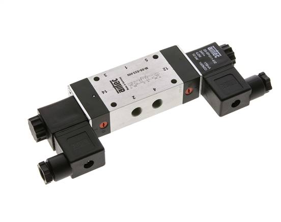 electrovanne centrale d'échappement 5/3 G1/8'' 12V DC 3-8bar/42-112psi Airtec