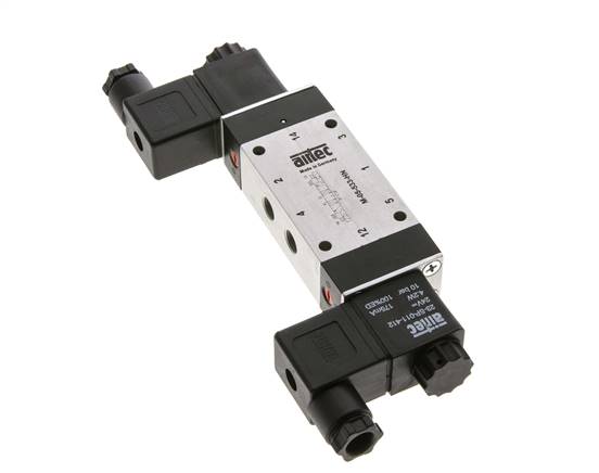 electrovanne centrale d'échappement 5/3 G1/8'' 12V DC 3-8bar/42-112psi Airtec