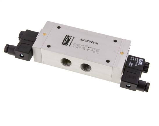 electrovanne centrale d'échappement 5/3 G1/2'' 115V AC 3-10bar/42-140psi Airtec