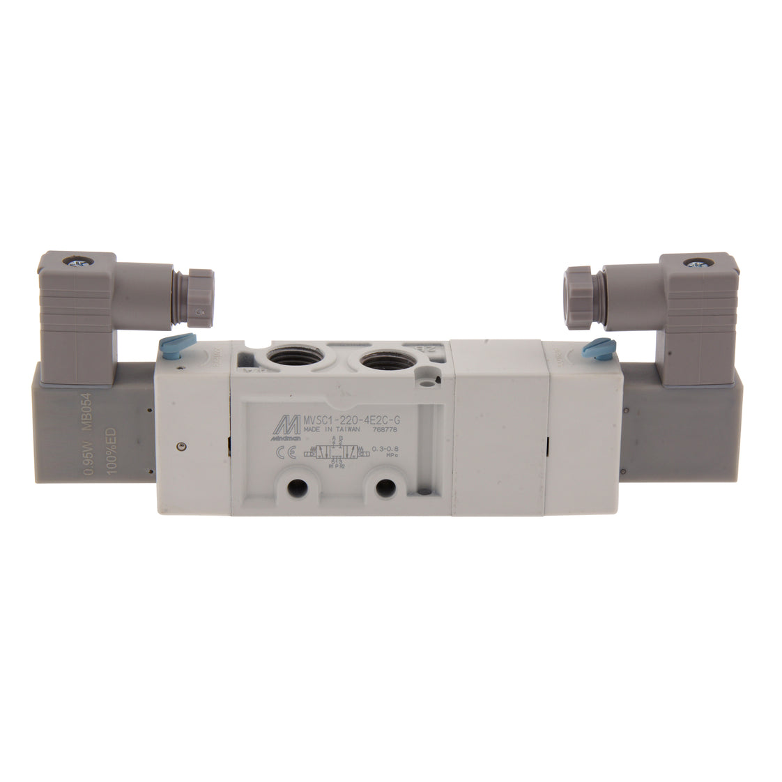 NPT 1/4'' 24V DC Electrovanne 5/3 voies à fermeture centrale 3-8bar MVSC1