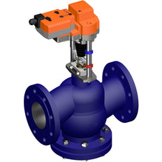 Vanne à Globe Belimo DN80 Bride 30mm Course Kvs100 24VAC/DC Sûr en Cas de Défaillance NC/NO 150s 2-10V 2000N IP54 H680N/AVK24A-SR-TPC