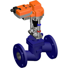 Vanne à Globe Belimo 30mm Bride DN100 Kvs145 24VAC/DC Sûr en Cas de Défaillance 150s BACnet 0-10/2-10V 2000N IP54 H6100S/AVK24A-MOD