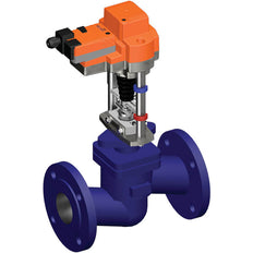 Vanne à Globe Belimo 30mm Bride DN100 Kvs145 24VAC/DC 150s MP-Bus 0-10/2-10V 2500N IP54 H6100S/EV24A-MP-TPC