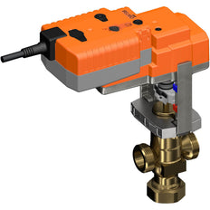 Vanne à Globe Belimo G1-1/8 Course de 15mm Kvs0.63 24VAC/DC Sûr en Cas de Défaillance 150s 2-10V 1000N IP54 H411B/NVK24A-SR-TPC