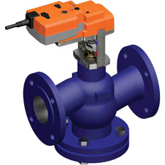 Vanne à Globe Belimo DN65 Bride 18mm Course Kvs58 24VAC/DC Sûr en Cas de Défaillance NC/NO 35s 2-10V 1000N IP54 H664N/NVKC24A-SR-TPC