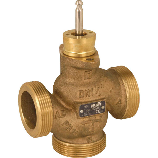 Belimo Vanne à Globe 3 Voies 15mm G1-1/2 Kvs10 24VAC/DC 35s 0-10V 1000N IP54 H525B/NVC24A-SZ-TPC