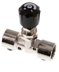 Robinet à pointeau G1/2'' en laiton nickele NBR 18 bar - NLBN