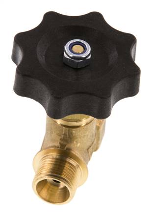 Vanne à pointeau en laiton G3/8'' mâle NBR 40 bar - NLB