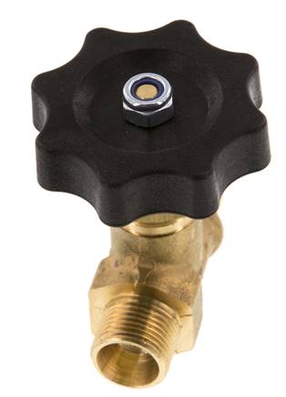 Vanne à pointeau en laiton G3/8'' mâle NBR 40 bar - NLB