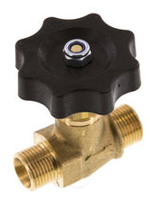 Vanne à pointeau en laiton G3/8'' mâle NBR 40 bar - NLB