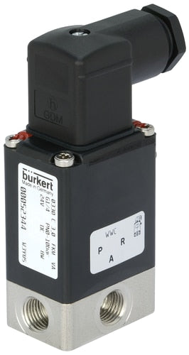 Électrovanne 3/2 voies G1/4'' Universelle Acier Inoxydable FKM -1-5bar/-15-73psi 24VDC Vide Oxygène Sans graisse/huile 0330 331796