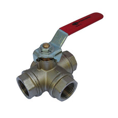 70 - G1-1/2'' 3-Way (L) Ball Valve F/F/F
