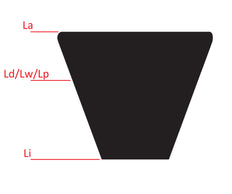 Courroie trapézoïdale dentée XPB 16.3x13 Li-3690mm Ld-3750mm DIN 7753