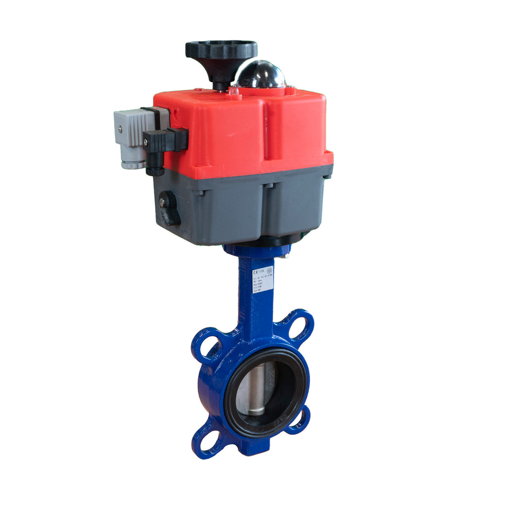 Electric Butterfly Valve DN200 24-240V AC/DC Wafer GGG40 EPDM J+J