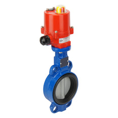 DN65 (2-1/2 inch) 230VAC Vanne papillon electrique à Wafer GG25-Acier inoxydable-EPDM - BFLW
