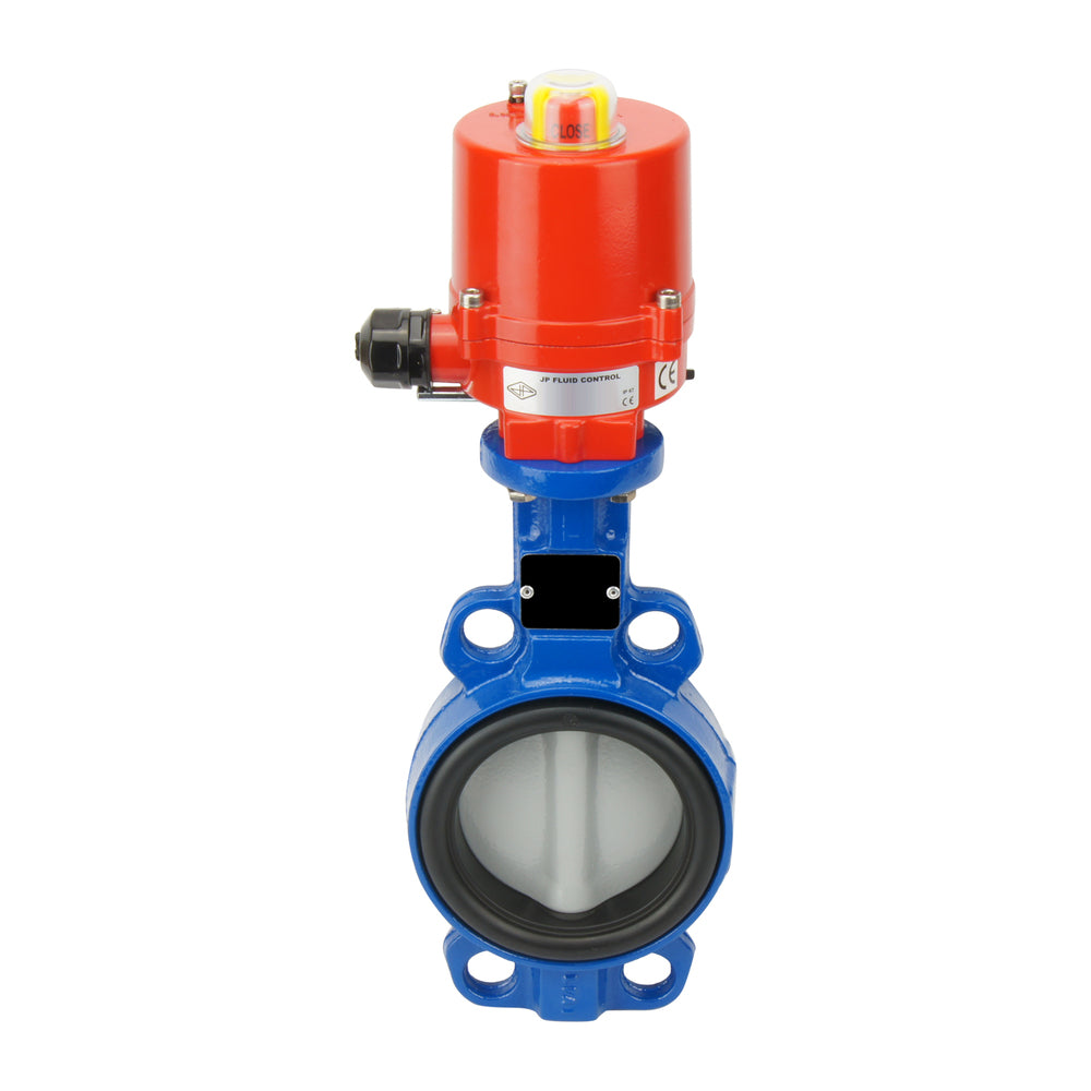 DN50 (2 inch) 24VDC Wafer Electric Butterfly Valve GGG40-Cast iron-EPDM - BFLW
