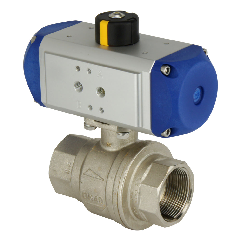 Valve à bille pneumatique G2'' 2 voies en laiton double effet - BL2BA