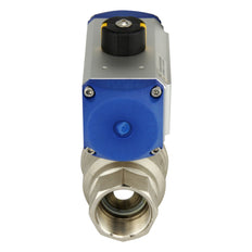 Valve à bille pneumatique G1'' 2 voies en laiton ouverte par ressort - BL2BA