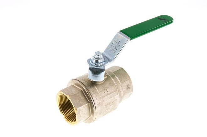 Robinet à boisseau sphérique à 2 voies en laiton Rp 1-1/2 pouce pour eau potable