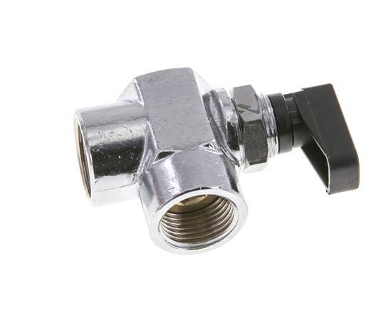 Vanne à bille en laiton à angle droit, 2 voies, compacte, G 3/8 pouces