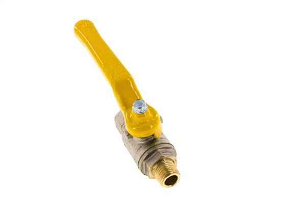 Robinet à boisseau sphérique à 2 voies en laiton, mâle à femelle R/Rp 1/4 pouce, pour gaz