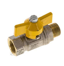 Robinet à boisseau sphérique en laiton à poignée papillon 2 voies R/Rp 3/8 pouce gaz mâle vers femelle
