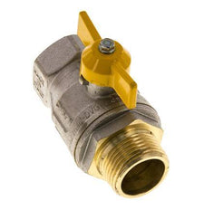 Robinet à boisseau sphérique en laiton à poignée papillon 2 voies R/Rp 1 pouce mâle vers femelle