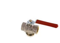 Vanne à boule en laiton à 2 voies avec filtre intégré G 3/4 pouce