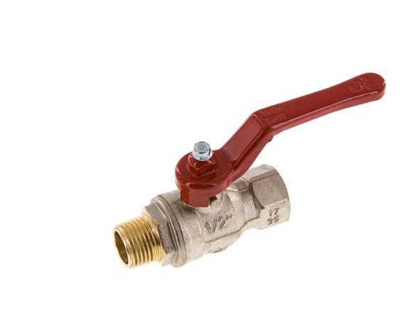 Robinet à boisseau sphérique à 2 voies en laiton, mâle à femelle R/Rp 1/2 pouce