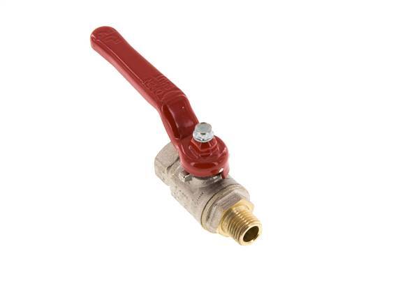 Robinet à boisseau sphérique à 2 voies en laiton, mâle à femelle R/Rp 1/4 pouce