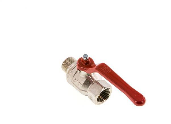 Robinet à boisseau sphérique en laiton à 2 voies, de mâle à femelle, R/Rp, 3/4"
