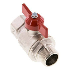 Robinet à boisseau sphérique en laiton à poignée papillon mâle vers femelle R/Rp 3/4 Pouce 2 voies