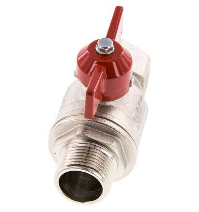 Robinet à boisseau sphérique en laiton à poignée papillon mâle vers femelle R/Rp 3/4 Pouce 2 voies