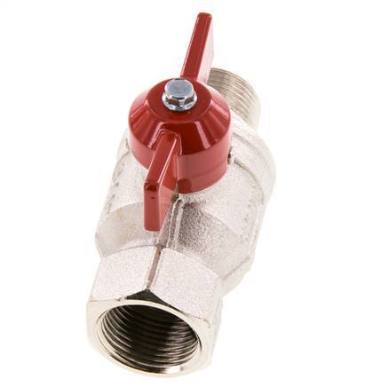 Robinet à boisseau sphérique en laiton à poignée papillon mâle vers femelle R/Rp 3/4 Pouce 2 voies