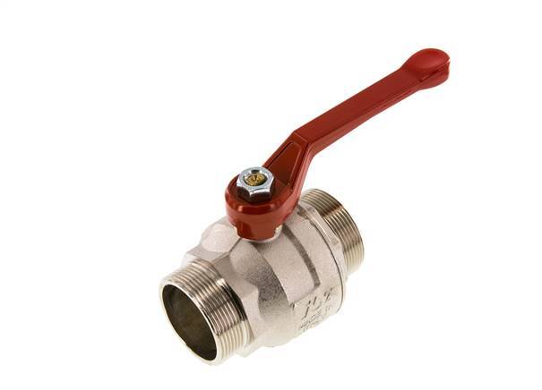 Vanne à boisseau sphérique en laiton à 2 voies, à filetage mâle, G 2 pouces