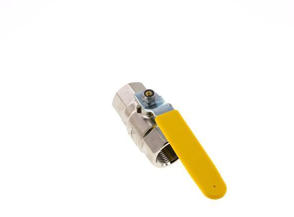 Robinet à boisseau sphérique en laiton à 2 voies pour oxygène Rp 1 pouce