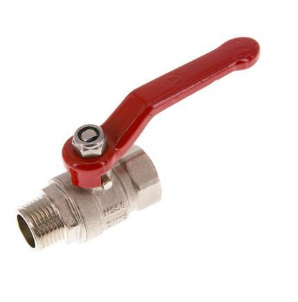 Male To Female R/Rp 1/2 inch Compact PN 25 2-Way Brass Ball Valve