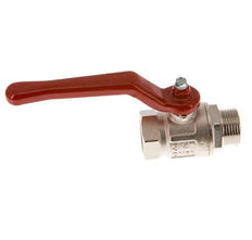 Vanne à boisseau sphérique en laiton à 2 voies, mâle à femelle G/G 3/4", conception courte