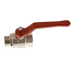 Vanne à boisseau sphérique en laiton à 2 voies, mâle à femelle G/G 3/4", conception courte