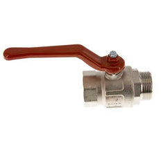 Robinet à boisseau sphérique en laiton à 2 voies, mâle à femelle G/G 1-1/4", conception courte